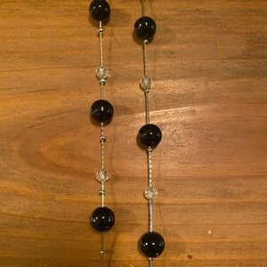 Elegant Black and Silver Beaded Necklace